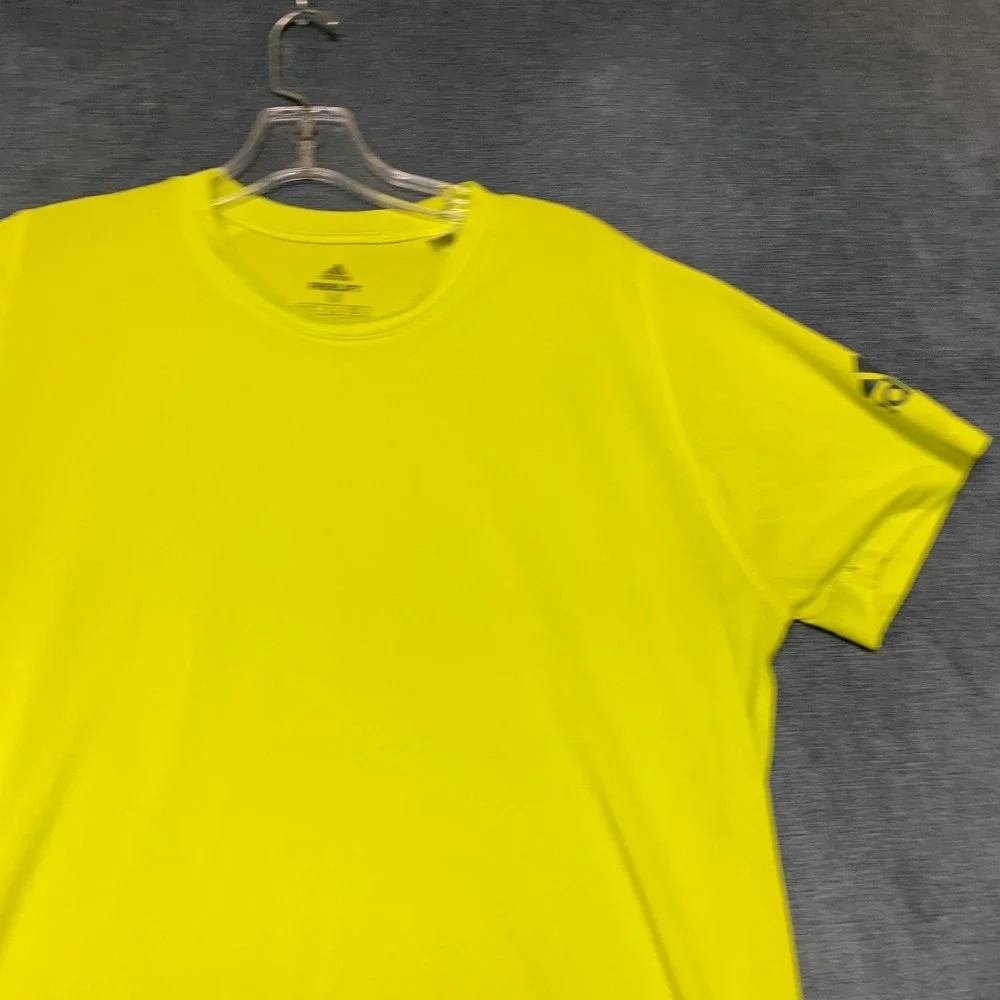 Adidas Freelift Primegreen T-Shirt Mens Medium Fluorescent Yellow Raglan Sleeve